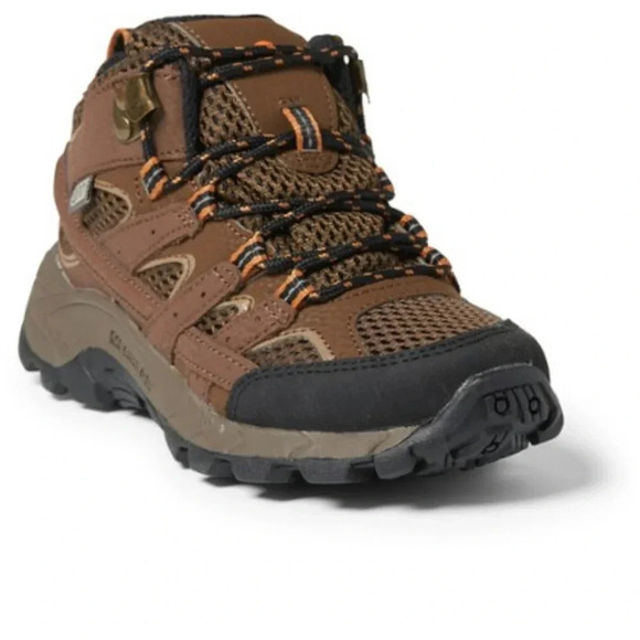 Merrell Kids Size 5.5 W Wide Moab 2 Mid Waterproof Hiking Boots Brown NWT Earth - Picture 9 of 11